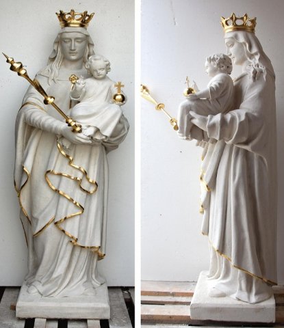 Rekonštrukcia sochy Panny Márie