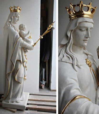 Rekonštrukcia sochy Panny Márie
